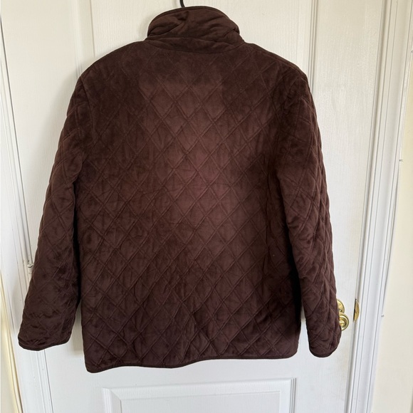 Vintage Ralph Lauren Quilted Brown Suede Jacket Horse Buttons - Picture 4 of 9